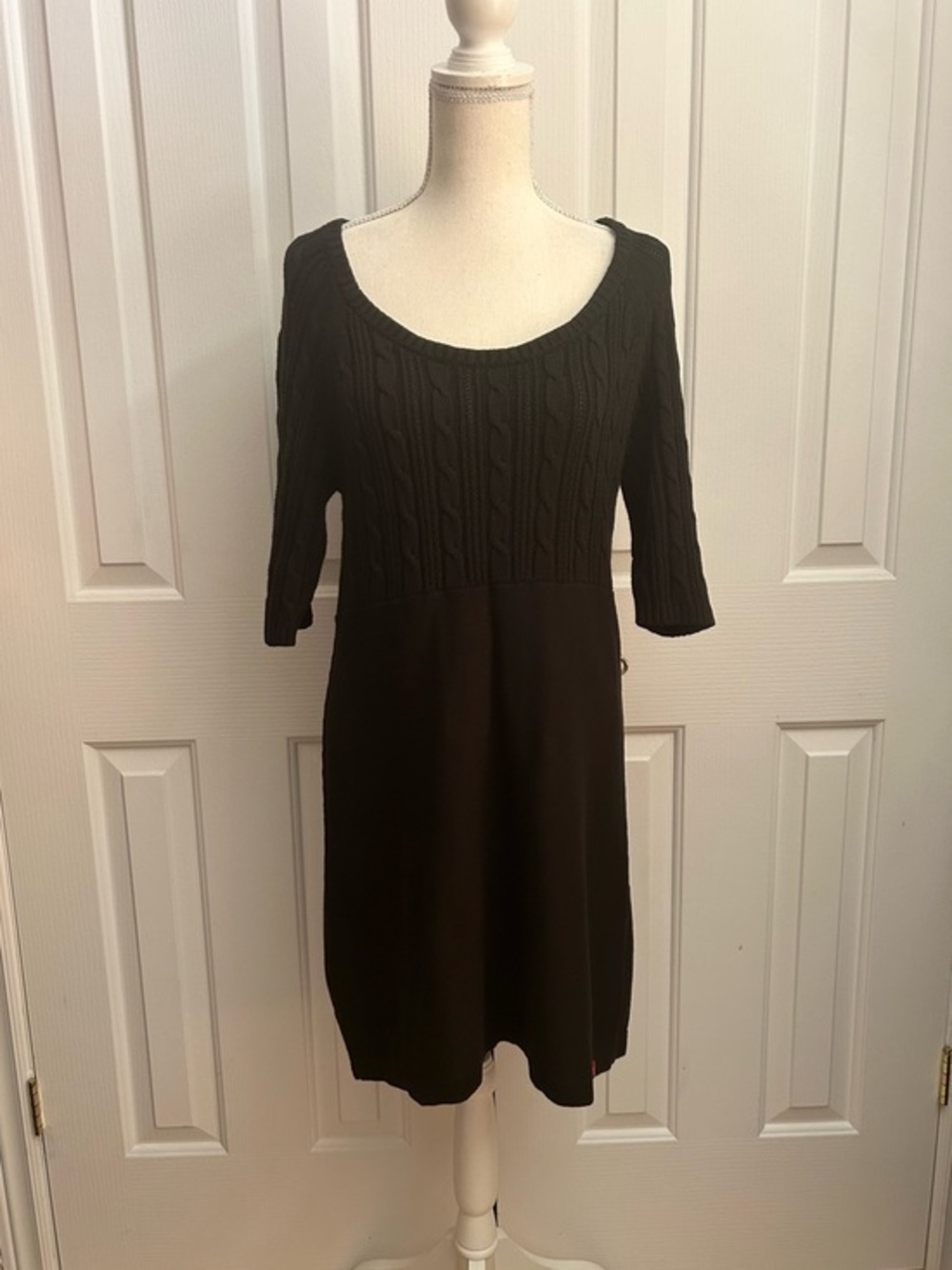 ESPRIT DE CORP (edc) by ESPRIT Cable Knit (Top) Sweater Midi Dress, Size XL